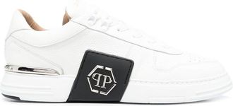 Philipp Plein hexagonal low-top sneakers - unisex - Leather - 44 - White