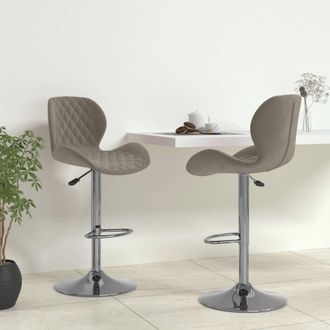 vidaXL Vidaxl - Taburetes De Cocina 2 Unidades Terciopelo Gris Claro