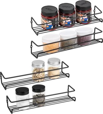 OEM Organizador De Especias, Juego De 4 Estantes De Pared Con Adhesivo Y Tornillos Para Especias, Hierbas, Frascos Y Otros Art&iacute;culos En El Armario/cocina/