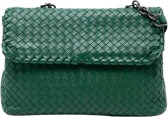 Bottega Veneta Pre-owned Cross Body Bags, female, Green, Size: ONE SIZE Pre-owned Leather Cross Body Bag