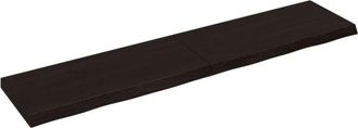 vidaXL Bathroom Countertop Dark Brown 180x40x(2-6) cm Treated Solid Wood Vidaxl