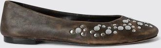 Gimaguas Ballerine in pelle invecchiata con applicazione di borchie