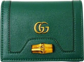 Gucci Green Leather Wallet (Bi-Fold) (Pre-Owned)