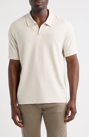 Nordstrom Piqu&eacute; Johnny Collar Shirt in Grey Moonbeam at Nordstrom, Size Xx-Large