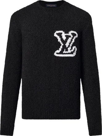 Louis Vuitton Wool Blend Crewneck Sweater Black 1AF333