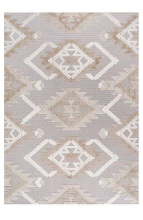 Jonathan Y Designs Sumak High-Low Pile Neutral Diamond Kilim Indoor/Outdoor Area Rug in Beige/gray at Nordstrom, Size 2Ft 0In X 8Ft 0In