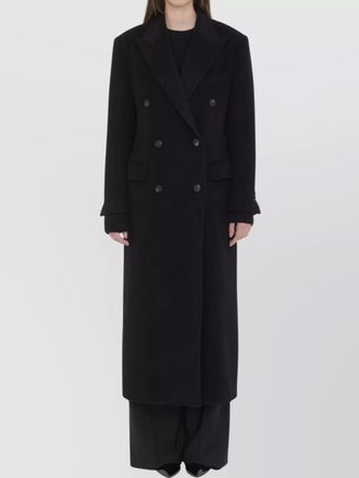 Tagliatore mid-length wool coat peak lapels
