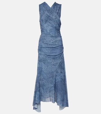 オールインワン・サロペット Ganni Shimmery Foil Denim Mini Dress Washed Black/Black Shimmery Foil Denim Mini Dress | GANNI NL