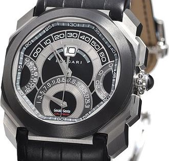 Bulgari Octo Retrogradi Black Lacquered Dial Chronograph Mens Watch 101882