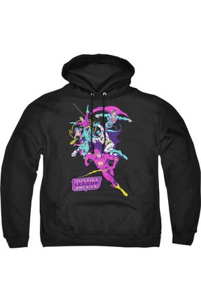 Gildan Justice League of America Colorful League Adult Pull Over Hoodie / Hooded Sweatshirt