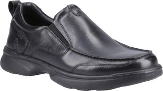Hush Puppies Harold Leather Mens Black Moccasins Shoes - Size UK 10