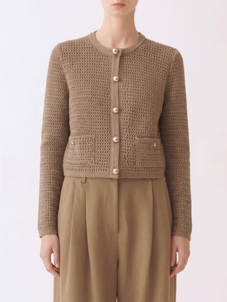Fabiana Filippi Cardigan in fettuccia di cotone