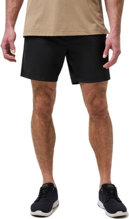 Travis Mathew Wanderlust 7-Inch Shorts in Black at Nordstrom, Size 36