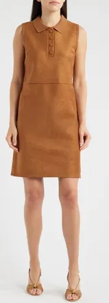 Nic+Zoe Marley Faux Suede Sheath Dress in Saddle at Nordstrom, Size Xx-Large