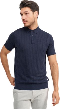 Blue industry Polo korte mouw Blue Industry donkerblauw met boord
