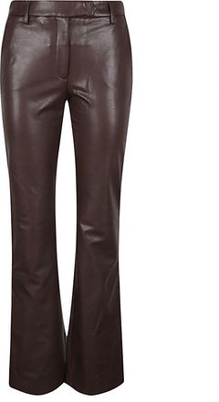 True Royal Womens Faux Leather Flared Trousers - Dark Brown - Size EU 44 (Womens)