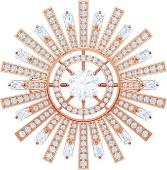 Swarovski Sunshine Brooch - White - Rose Gold Plating