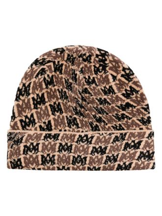 Amiri Swirl monogram beanie - men - Viscose/Polyamide - One Size - Neutrals