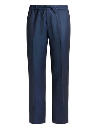 Etro drawstring-waist trousers - Blue