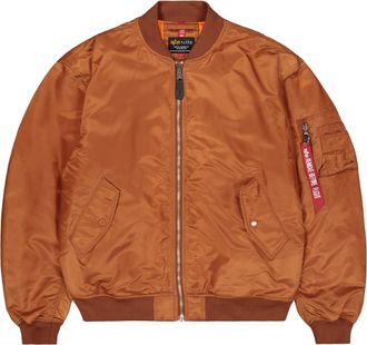 Alpha Industries Bomberjacke ALPHA INDUSTRIES MA-1 CS, Herren, Gr. S, braun (hazel braun), Obermaterial: 100% Nylon; Futter: 100% Nylon; F&uuml;llung: 100% Polyester, Jacke
