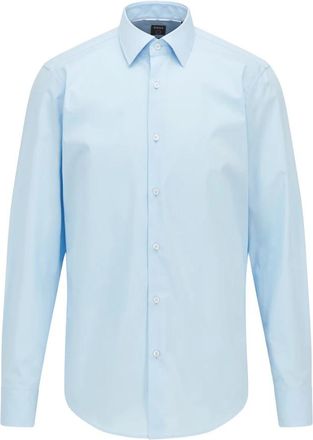 HUGO BOSS Hank Kent C1 214 Overhemd met Lange Mouwen - Heren - Zakelijke Overhemden - Blauw - 3XS - Katoen - Overhemden