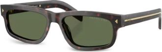 Prada tortoiseshell rectangle sunglasses - Brown