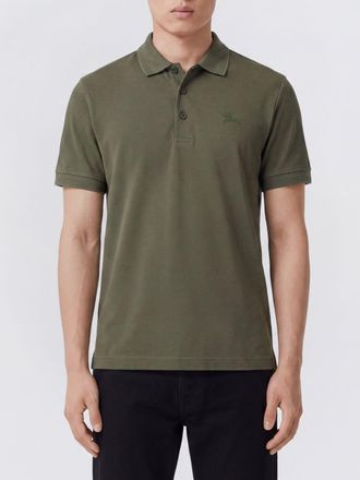 Burberry Polo in cotone con logo Equestrian Knight e colletto a costine