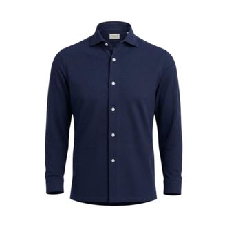 PORTOFIORI Heren, Overhemden, Blauw, Maat: 4XL Katoen