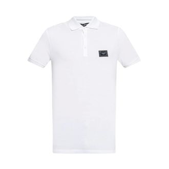 Dolce & Gabbana Polo Shirts, male, White, Size: 2XL Cotton Polo Shirt
