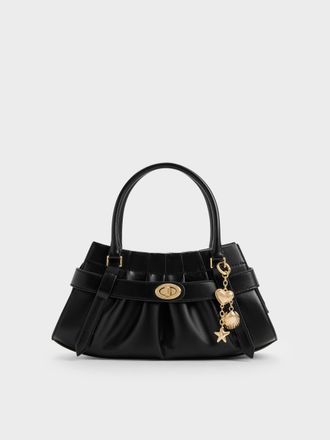 Charles & Keith Isolde Belted Ruched Crossbody Bag