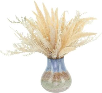 Creative Displays Inc. Flocked Fox Tail & Pampas Arranged In Ceramic Vase