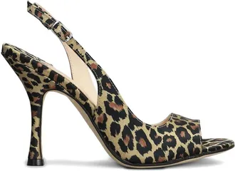 Anna F. Sandalen met luipaardprint - Beige