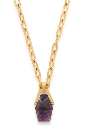 La DoubleJ LA Double J Portal Amethyst 24k Gold-plated Necklace - One Size