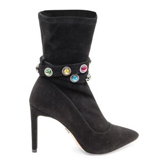 Kurt Geiger Heeled Boots, female, Black, Size: 11 US Pointed Suede Ankle Boot