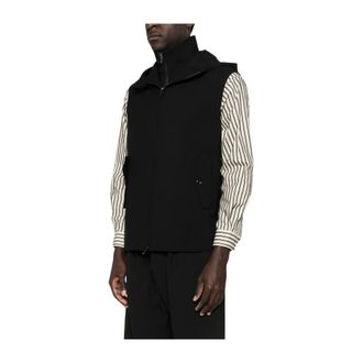 Emporio Armani Vests, male, Black, Size: L Wool Vest