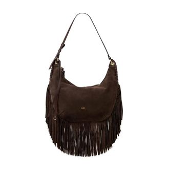 BA&SH Tassen, Dames, Bruin, ONE Size, Bolso M Swing Fringes Ante