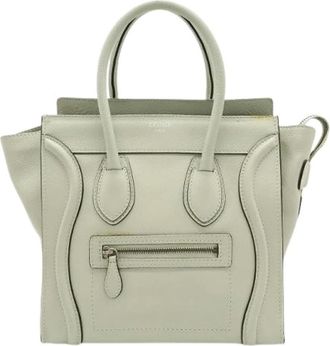 Celine Pre-owned Luggage Micro Shopper Tote Bag Leather - - Pre-owned - Donna - Grigio - ONE SIZE