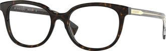 Burberry Gestreepte Check Brilmontuur - unisex - Brillen - Zwart - 51 MM - Accessoires