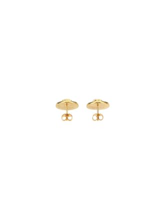 Versace Womens Medusa Logo Earrings Tribute Gold Metal Metallic Metallised