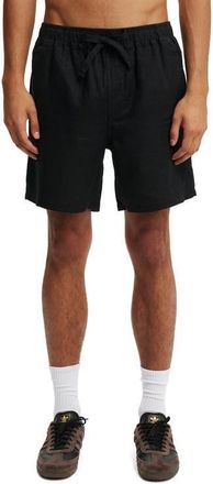 Cotton On Mens Linen Easy Short in Black at Nordstrom, Size X-Large