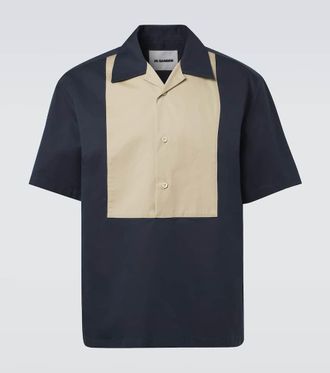 Jil Sander Camicia bowling in cotone e seta