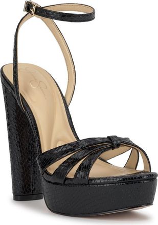 Jessica Simpson Ilaria Ankle Strap Platform Sandal in Black at Nordstrom Rack, Size 12