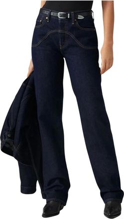 Levi's 501 90s Western - Dames - Jeans - Blauw - Maat: W30 L30 Katoen