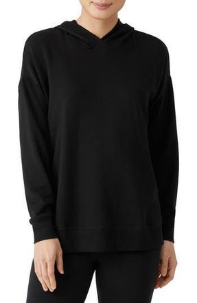 Eileen Fisher Boxy Fleece Hoodie in Black at Nordstrom Rack, Size Xx-Small