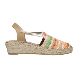 Viguera Schoenen, Dames, Veelkleurig, 36 EU, Leer, Kleurrijke Raffia Espadrilles Sandalen