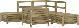 vidaXL 6 Piece Garden Sofa Set Impregnated Wood Pine vidaXL