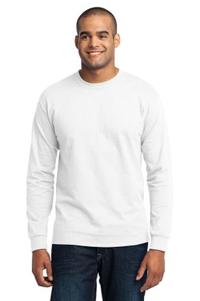 Port & Company Tall Long Sleeve Core Blend Tee. PC55LST White 2XLT