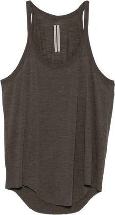 Rick Owens Tops, Heren, Bruin, L, Jersey Tanktop