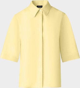 Akris Linen Short Sleeve Blouse