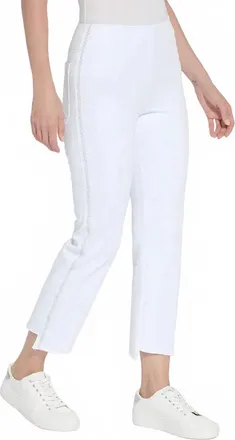 Lyss&eacute; Kenny Ankle Baby Boot Pant In White